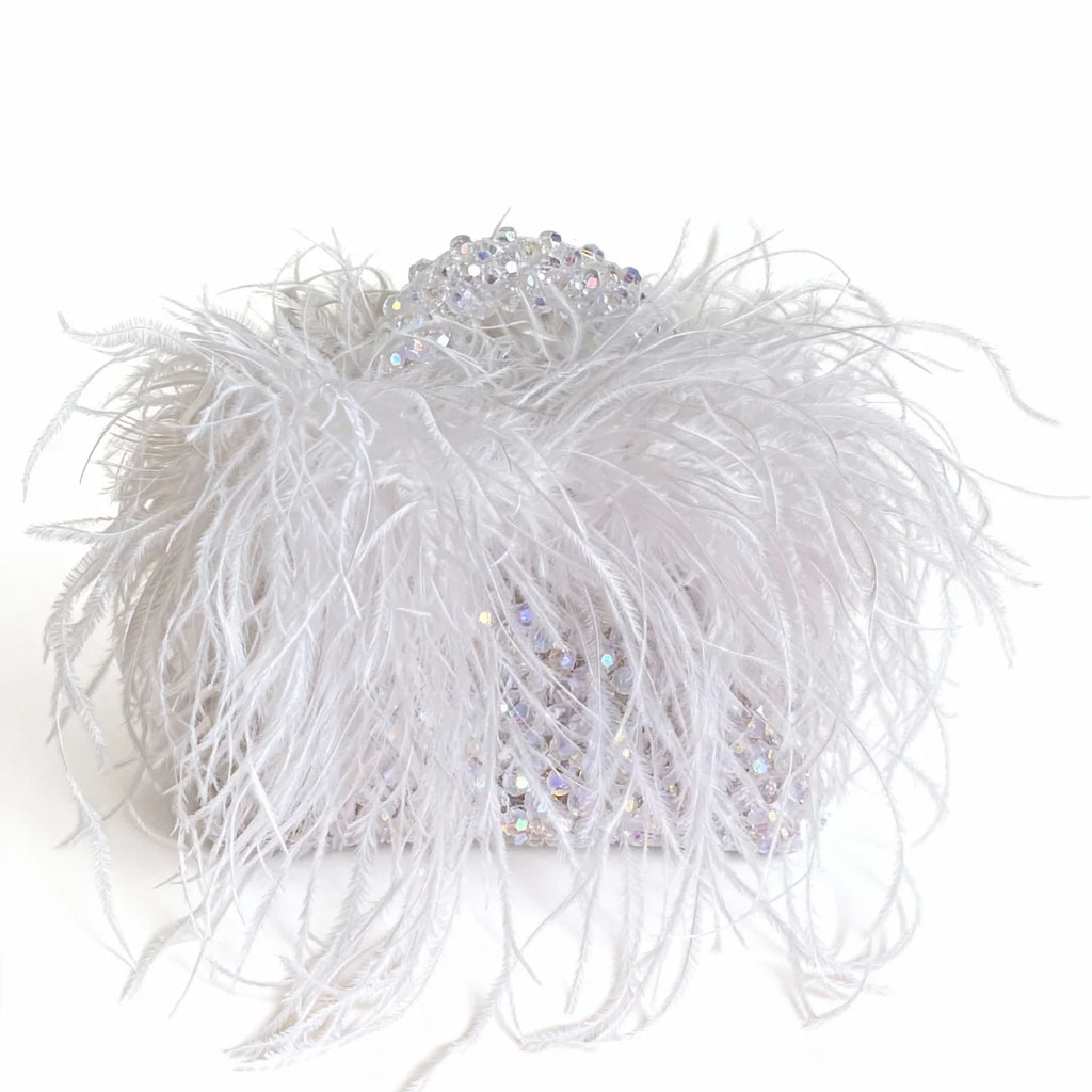 Beaded Bag With Feather