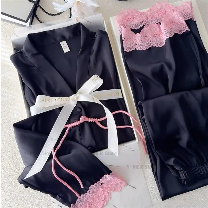 Yume Lace Patchwork 2Pcs Pyjamas