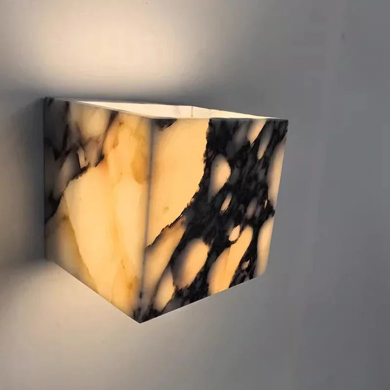 Nordic Italian Marble Lamp Indoor Background Wall Light Purple Pure Natural Stone Entrance Hallway Home Decor Lighting Fixtures