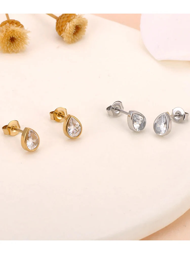 Water Drop Stud Earrings