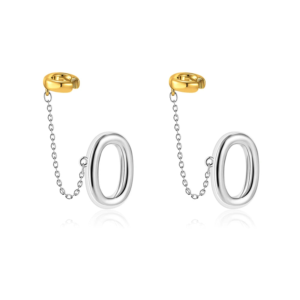 Geometric Double Round Stud Earring