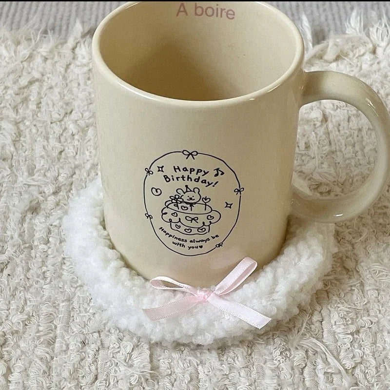 Coaster Korean Style Hand Made Cotton Coaster checked pattern Insulation Pad Table Mat Placemats Home Decoration Kitchen Accesso