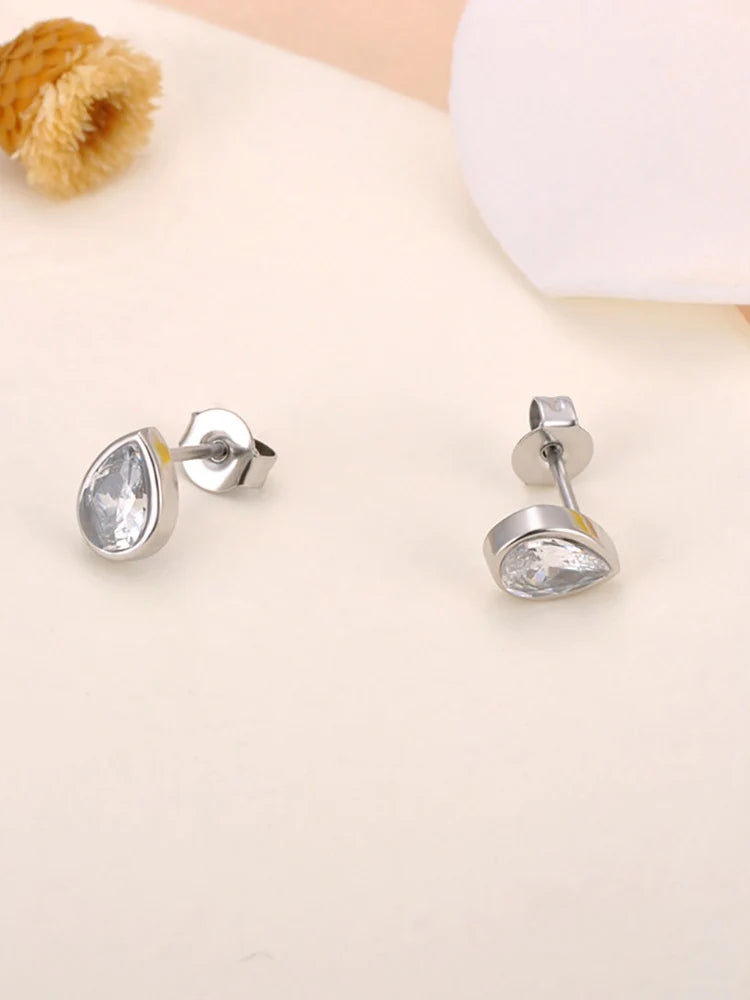 Water Drop Stud Earrings