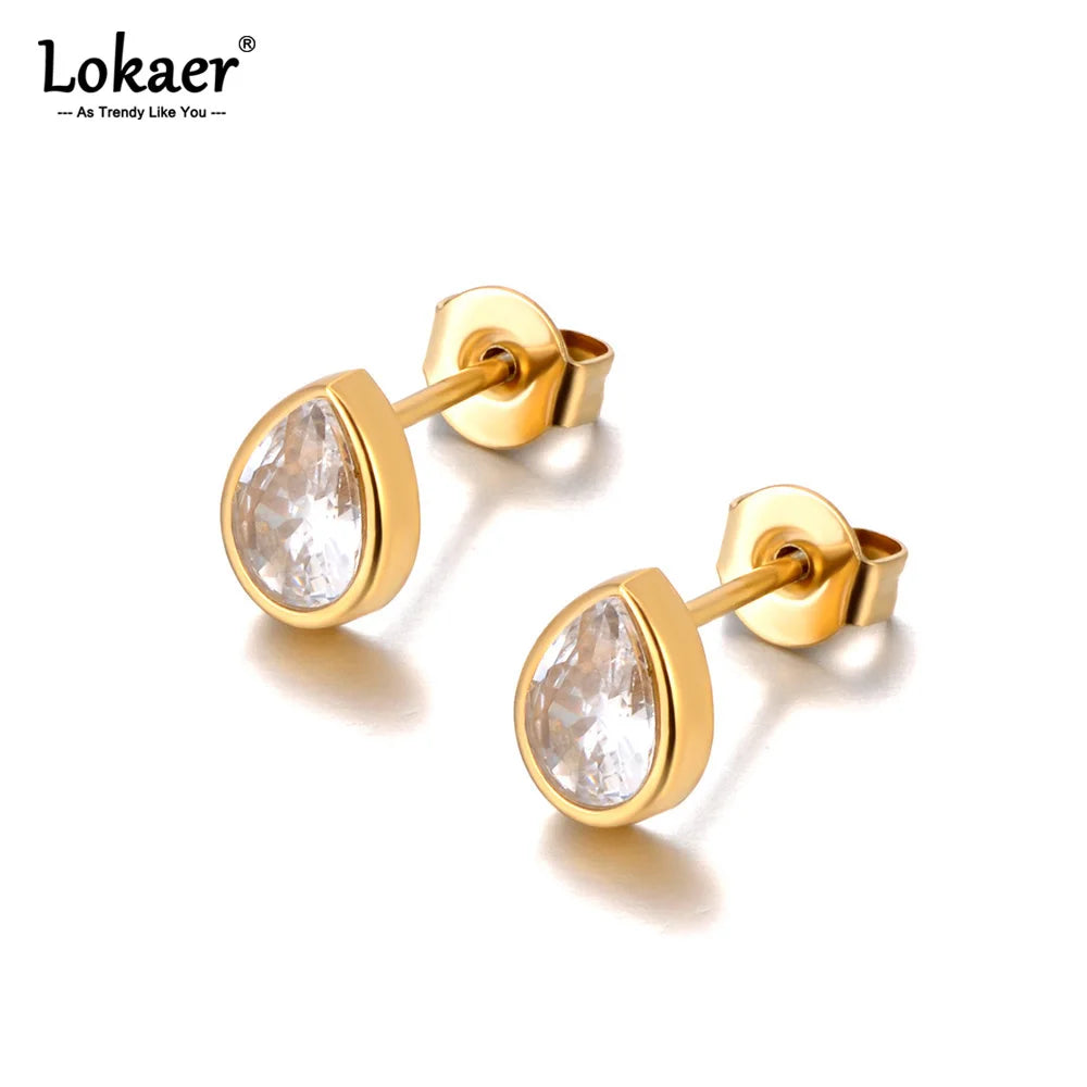 Water Drop Stud Earrings