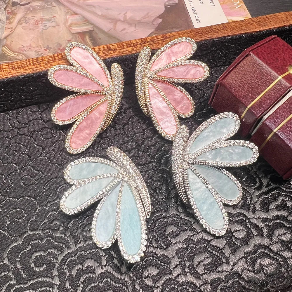 Women Stylish Smart Zircon Butterfly Earrings Necklace 2025