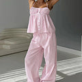 Striped Halter Top Pajama Set