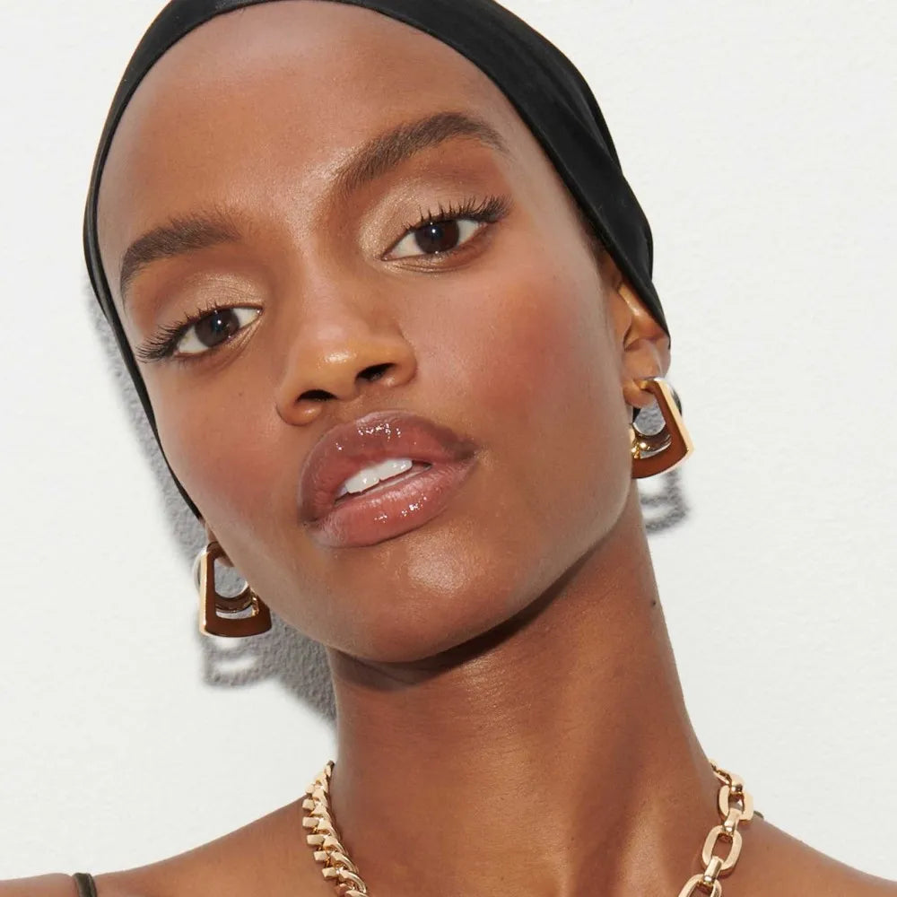 Geometric Double Round Stud Earring