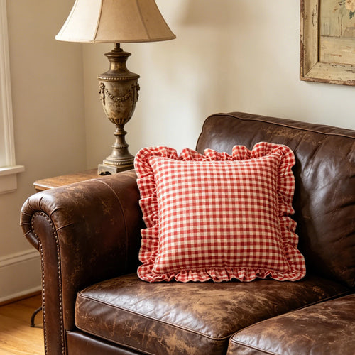 2PCS Striped Embroidered Pillowcase