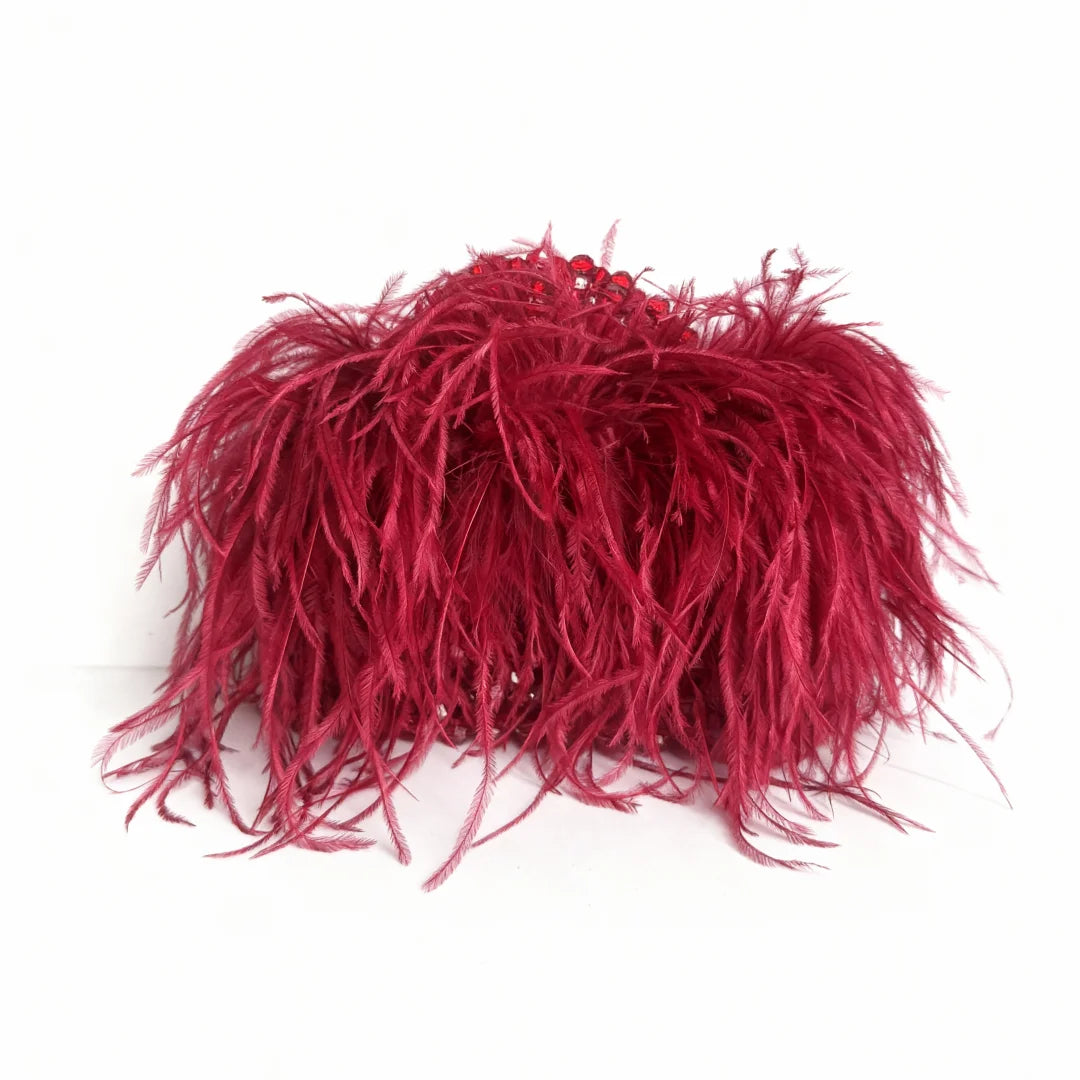 Beaded Bag With Feather
