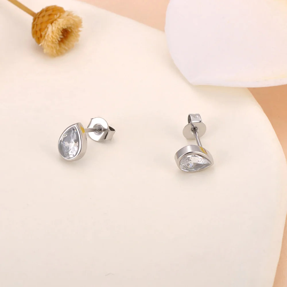 Water Drop Stud Earrings