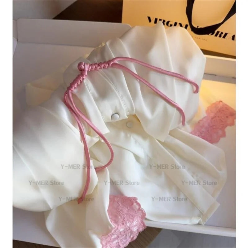 Yume Lace Patchwork 2Pcs Pyjamas
