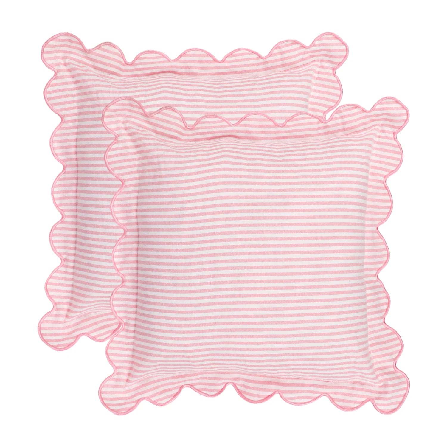 2PCS Striped Embroidered Pillowcase 18X18" Soft and Comfortable Cushion Cover for Sofa Bedroom Living Room Home Decoration