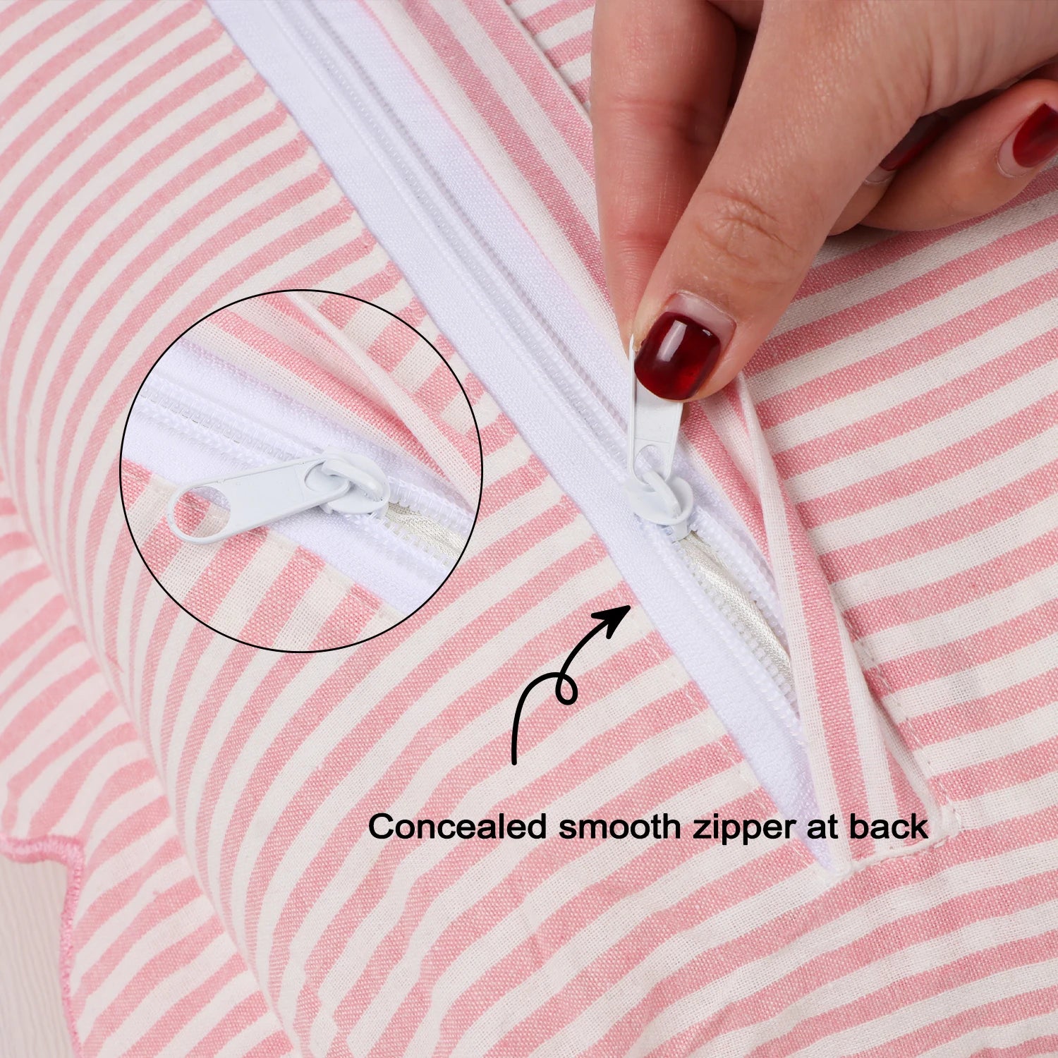 2PCS Striped Embroidered Pillowcase 18X18" Soft and Comfortable Cushion Cover for Sofa Bedroom Living Room Home Decoration