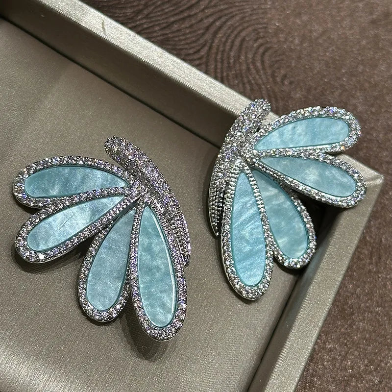 Women Stylish Smart Zircon Butterfly Earrings Necklace 2025