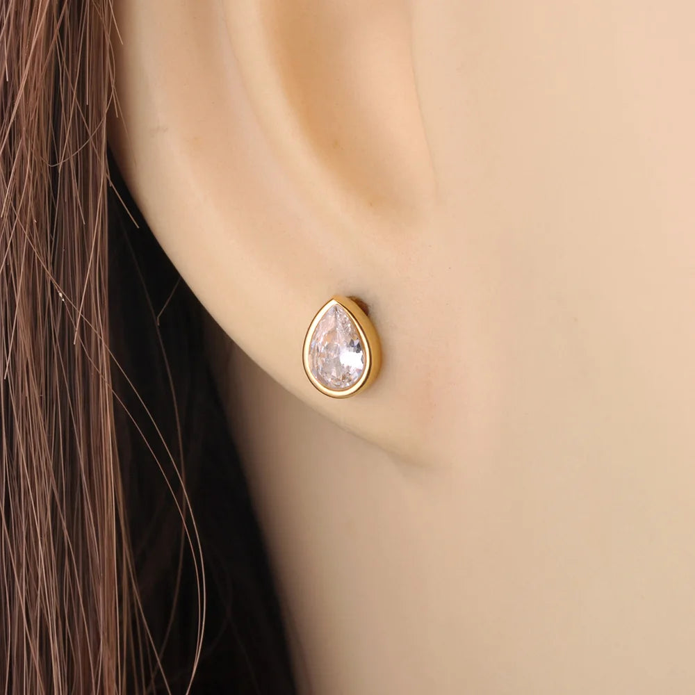 Water Drop Stud Earrings