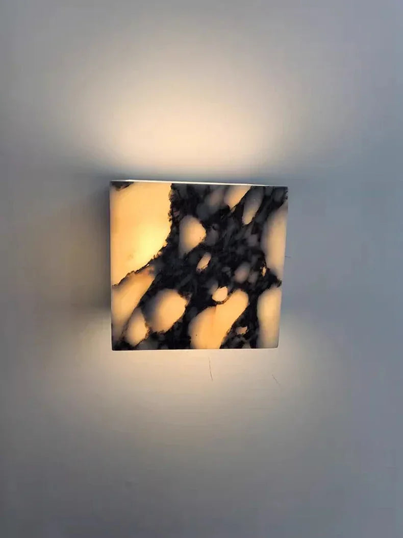 Nordic Italian Marble Lamp Indoor Background Wall Light Purple Pure Natural Stone Entrance Hallway Home Decor Lighting Fixtures