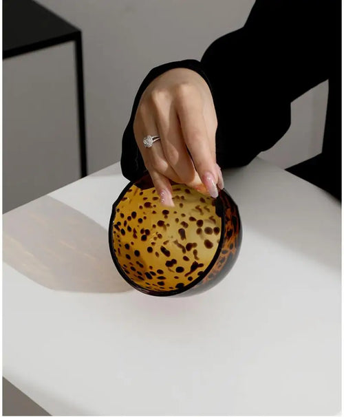 Amber Leopard Print Bowl