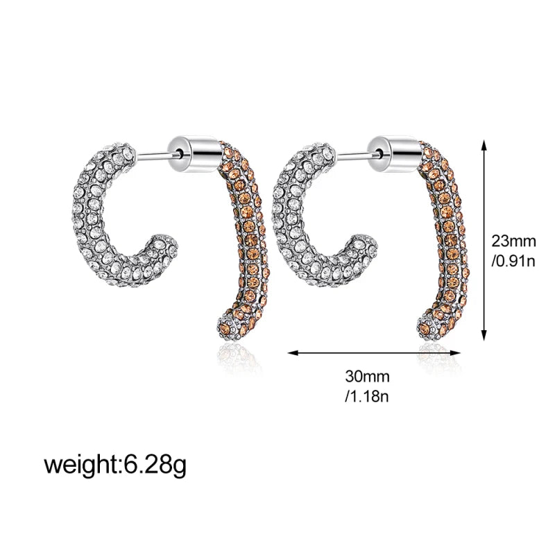 Geometric Double Round Stud Earring