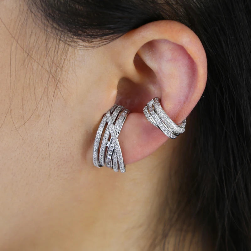 2026 New Fashion Women Jewelry Micro Pave Green Red White CZ Geometric Circle Bar Stud Earring
