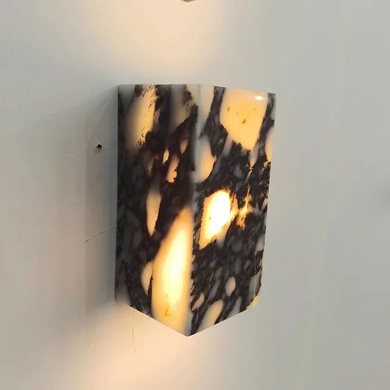 Nordic Italian Marble Lamp Indoor Background Wall Light Purple Pure Natural Stone Entrance Hallway Home Decor Lighting Fixtures