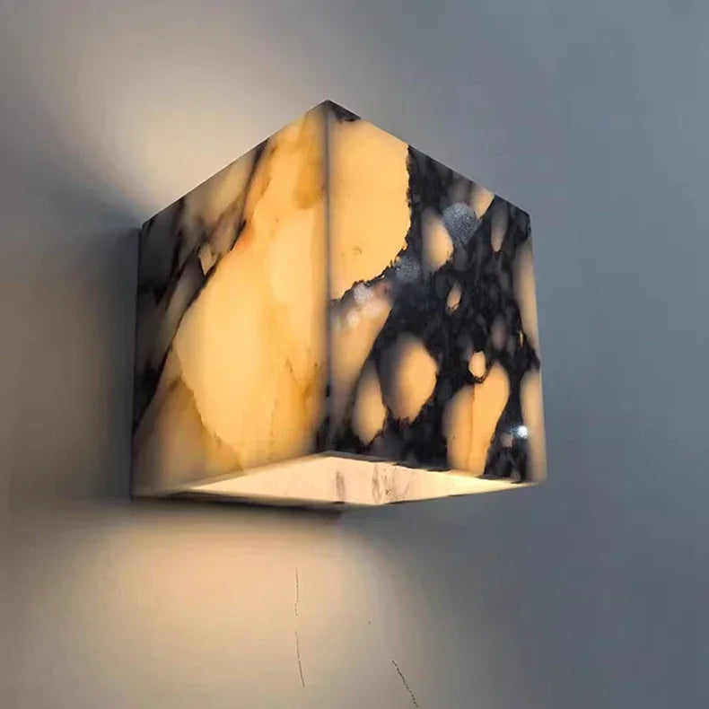 Nordic Italian Marble Lamp Indoor Background Wall Light Purple Pure Natural Stone Entrance Hallway Home Decor Lighting Fixtures