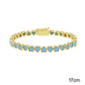 High Quality Geometric Turquoises CZ Paved Earring Hoop Premium Blue Drop Dangle Earrings for Women Wedding Luxury Jewelry Girls