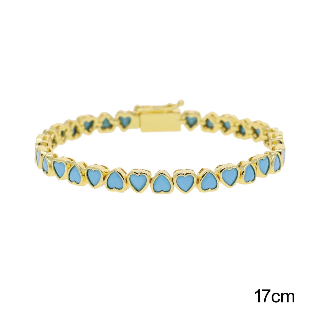 High Quality Geometric Turquoises CZ Paved Earring Hoop Premium Blue Drop Dangle Earrings for Women Wedding Luxury Jewelry Girls