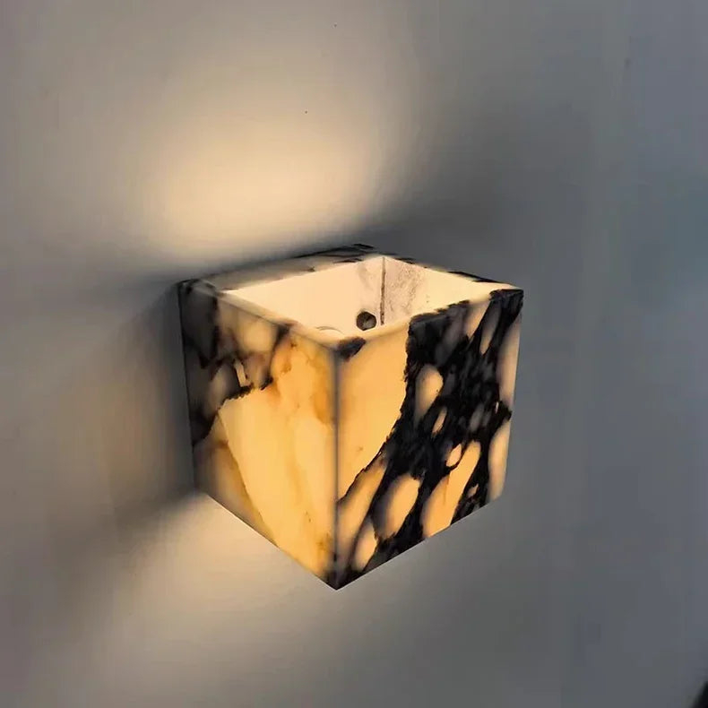 Nordic Italian Marble Lamp Indoor Background Wall Light Purple Pure Natural Stone Entrance Hallway Home Decor Lighting Fixtures