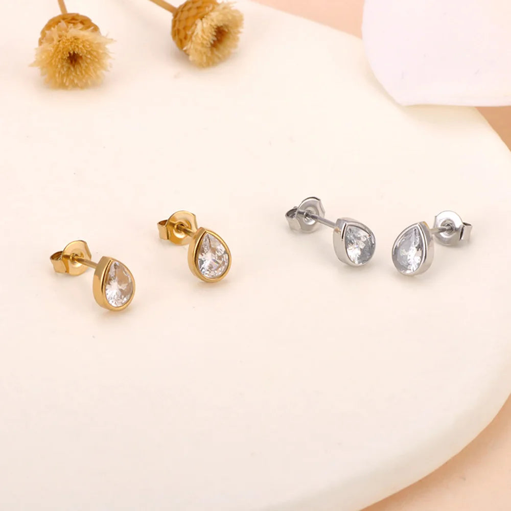 Water Drop Stud Earrings